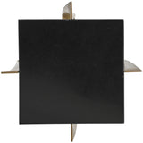 Noara Accent Table, Black/Brass