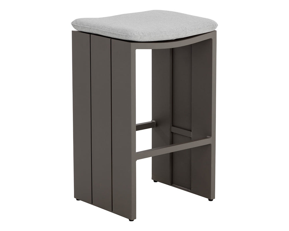 Verin Outdoor Barstool, Warm Grey/Gracebay Light Grey-Furniture - Dining-High Fashion Home
