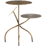Mavro Accent Table, Brass