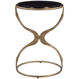 Tempus Accent Table, Black/Brass