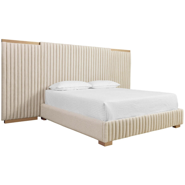 Tarrant King Bed in Monument Oatmeal | Luxury Upholstered Bed