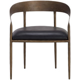 Zanatta Leather Dining Chair, Charcoal Black, Set of 2-Furniture - Dining-High Fashion Home