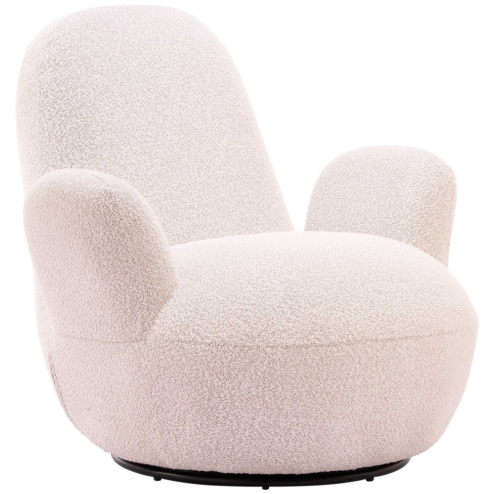 Lunet Swivel Chair, Ivory