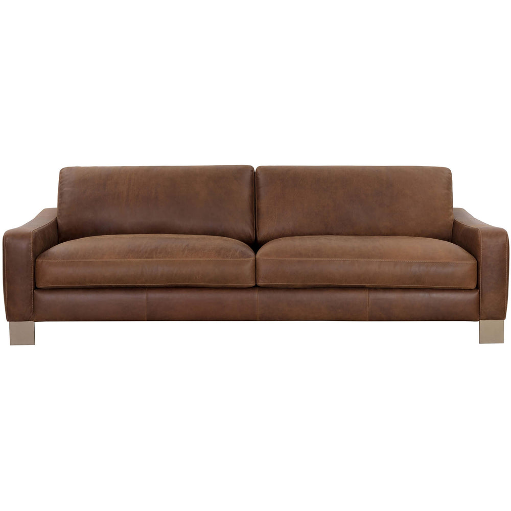 Rafael Leather Sofa, Aged Cognac