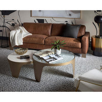 Rafael Leather Sofa, Aged Cognac