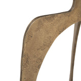 Ophelia Side Table, White/Brass