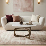 Ophelia Coffee Table, White/Brass