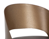 Dezirae Barstool, Charcoal Black/Antique Brass-Furniture - Dining-High Fashion Home