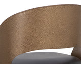 Dezirae Barstool, Charcoal Black/Antique Brass-Furniture - Dining-High Fashion Home