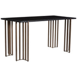 Gardo Desk, Black/Brass