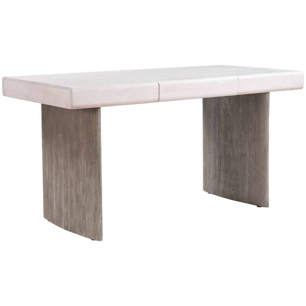 Soula Desk, Whitewashed/Driftwood Gray