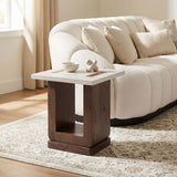 Hassan Side Table, White