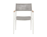 Nava Outdoor Stackable Dining Armchair, White, Set of 2-Furniture - Dining-High Fashion Home