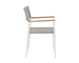 Nava Outdoor Stackable Dining Armchair, White, Set of 2-Furniture - Dining-High Fashion Home