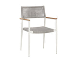 Nava Outdoor Stackable Dining Armchair, White, Set of 2-Furniture - Dining-High Fashion Home