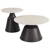 Camella Coffee Table Set, Light Beige/Black