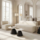 Camella Coffee Table Set, Light Beige/Black