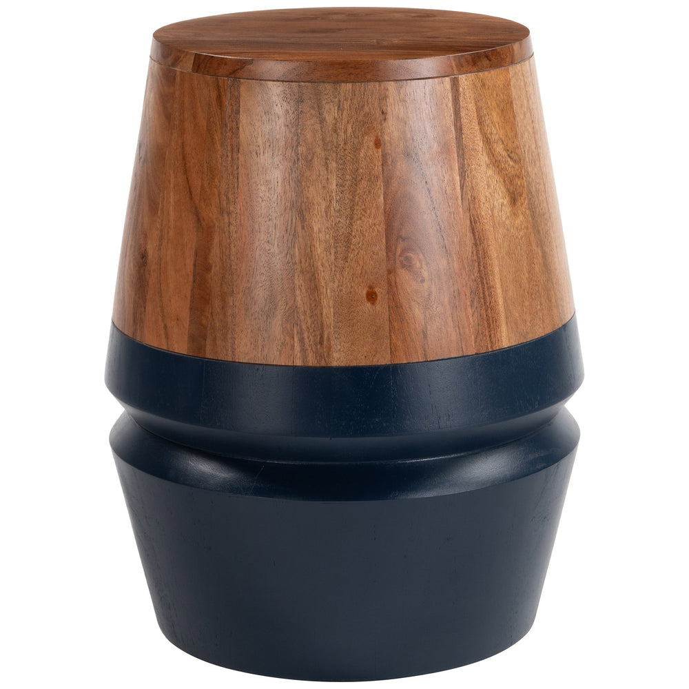 Tornos Side Table, Walnut/Deep Blue