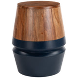 Tornos Side Table, Walnut/Deep Blue