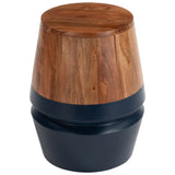 Tornos Side Table, Walnut/Deep Blue