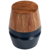 Tornos Side Table, Walnut/Deep Blue