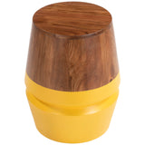 Tornos Side Table, Walnut/Yellow