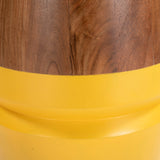 Tornos Side Table, Walnut/Yellow