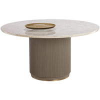 Cataldi Round Dining Table, Taupe