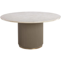Cataldi Round Dining Table, Taupe