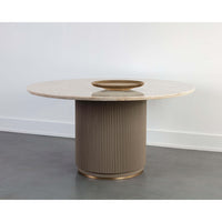 Cataldi Round Dining Table, Taupe