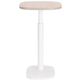Buddy Adjustable Rotating Side Table, Natural/White