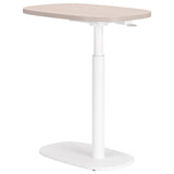 Buddy Adjustable Rotating Side Table, Natural/White