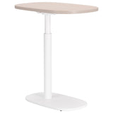 Buddy Adjustable Rotating Side Table, Natural/White