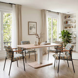 Brule Adjustable Dining Table, Natural
