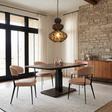 Brule Adjustable Dining Table, Walnut