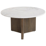 Tailo Coffee Table, White/Brass