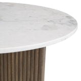 Tailo Coffee Table, White/Brass