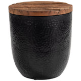 Duskan Storage Side Table, Natural/Black