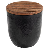 Duskan Storage Side Table, Natural/Black