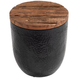 Duskan Storage Side Table, Natural/Black