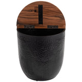 Duskan Storage Side Table, Natural/Black