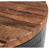 Duskan Storage Side Table, Natural/Black
