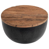 Duskan Storage Coffee Table, Natural/Black