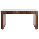 Obeah Desk, White/Walnut
