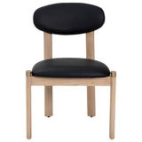 Rilou Dining Chair, Black/Natural, Set of 2