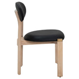 Rilou Dining Chair, Black/Natural, Set of 2