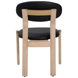 Rilou Dining Chair, Black/Natural, Set of 2