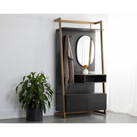 Balthus Entryway Storage Cabinet, Smoke Acacia-Furniture - Storage-High Fashion Home
