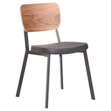 Ardenne Dining Chair, Black/Brown, Set of 2
