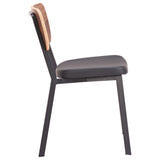Ardenne Dining Chair, Black/Brown, Set of 2